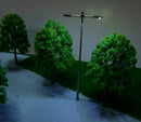 10 MODELS LED LIGHTING POST TRAIN METAL LAMP GARDEN PARK STREET
