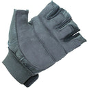 Pair of Black Stylish Leather Fingerless Gloves For Men