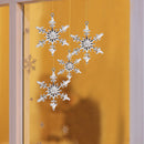 12* Acrylic Crystal Snowflake Christmas Tree Hanging Pendant Decor Ornaments