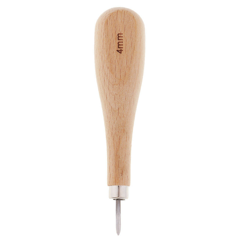 1 Set 3/4/5mm Steel Awl and Round Trimming polished Tool for Leather Crafts