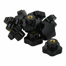 10 x black 38mm star head M8 female thread nuts locking screw grip band M8  N2U3