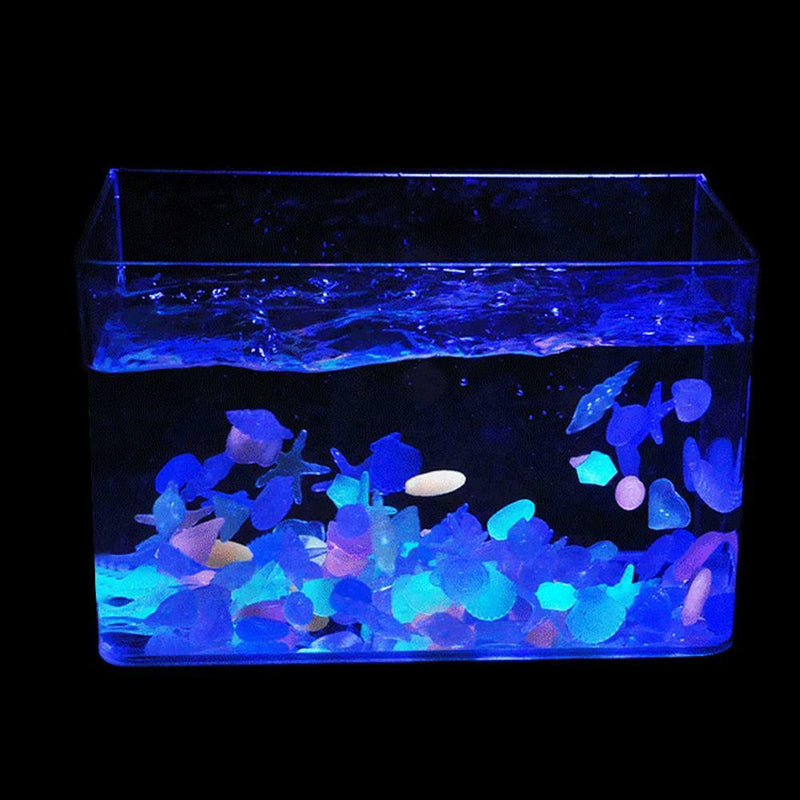 10pcs Luminous Light-emitting Artificial Pebble Stone Fish Tank Aquarium