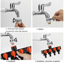 Irrigation 4 way Tap Garden Tap valve Hose Pipe Splitter Quick Connector Ad3C