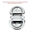 Folding Pad Eye 316 Stainless Steel Lashing Ring Heavy Duty D Ring Tie Down