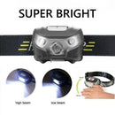 60000lm LED HeadLamp Motion Sensor USB Rechargeable head headlight 5 Modes New