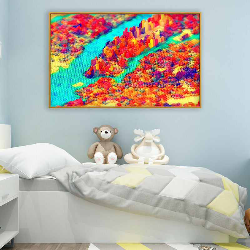 1000 Pieces Paper Jigsaw Puzzles Colorful Mini House Assembling Picture Kit