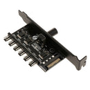 SATA Power 6-Channel Computer PC Cooler Cooling Fan Speed Controller Hub
