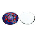 20x Round Glass Cabochons Floral Dome Flatback Embellishments Scrapbook 25mm