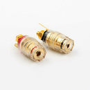 2 Pair 4mm Binding Post Banana Plug Terminal Speaker Test Socket Connec OLS