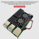 for Raspberry Pi 4B Latest CNC Aluminum Alloy Case Enclosure with Cooling F