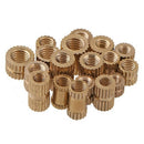 M4 x 4mm Female Thread Brass Knurled Threaded Insert Embedment Nuts 200PCS U9S7