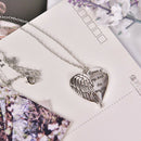 Fashion Heart Wings Stainless Steel Pendant Necklace Choker Women Jewelry Gif JR