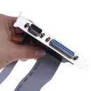 1Pc serial DB9 COM with parallel DB25 LPT to 10/26pin IDC ribbon cable bracketME