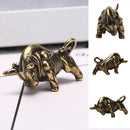 Solid Brass Bull Keychain Pendant Zipper Head Accessories Tools Outdoor KeyRi ME