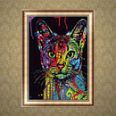 DIY Colorful Cat 5D Diamond Painting Decor Embroidery Cross Stitch Craft
