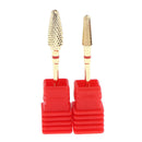 2pcs Electric Nail Drill Bit Grinding Head for Nail UV Gel Polish Remover Red
