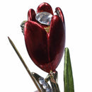 Rhinestone Tulip Brooch Dripping Flower Brooch Accessories(Red)