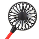 USB Rechargeable Wearable Portable Mini Hand Free Fan Neckband Fan (Black) A