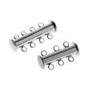 7pcs 2-8 Strands Slide Magnetic Tube Clasps for Necklace Jewelry Findings