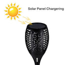 True Flame Solar Torch Light Warm White LED Flickering Stake Outdoor Garden Lamp