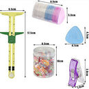 5 In 1 Needlework Measuring Tool Sewing Ruler Set DIY Crafts Clips Chalks T Type