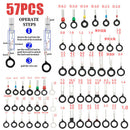 57pcs Set Pin Ejector Wire Kit Extractor Auto Terminal Removal Connector Kit