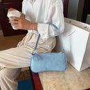 Women Totes Bags Alligator PU Elegant Shopping Shoulder Handbag (Blue)