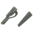 50Pcs/Sets Fishing Terminal Tackle Safety Lead Clips with Pins Tail Rubber  Y3N8