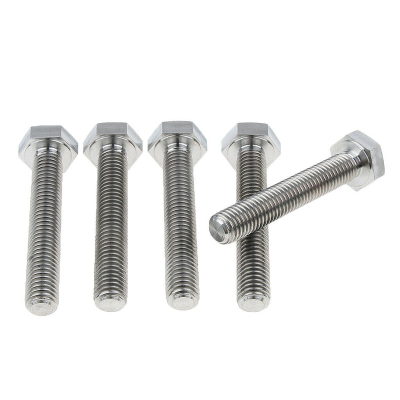 5 PCS / M10*60 Titanium Alloy Hex Head Cap Screw Bolt, Full Thread, Rustless