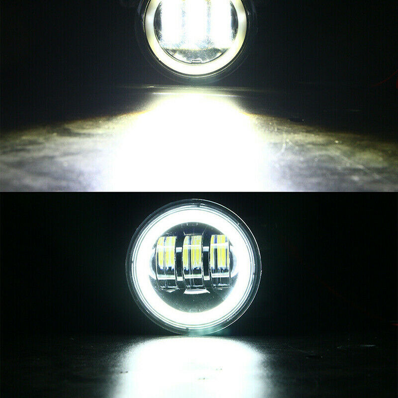 7 Inch Round LED Light Headlights Hi/Lo Beam Angle Eyes For Wrangler JK  N uW