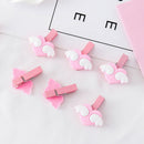 5x angel heart wooden office craft memo clips diy paper photo peg decoration!j