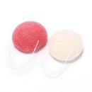 2X round natural konjac charcoal facial soft puff face washing cleansing spoB3C