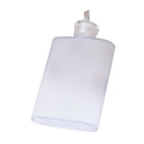 Flat Portable Plastic Water Bottle Sports Square Drinking Bottle White 400ml