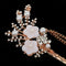 2 PIECES WOMEN CRYSTAL FLOWER TASSELS HAIRPINS