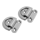 2pcs 316 Stainless Steel Marine Boat Folding Pad Eye for Truck Tie Down Pad