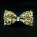 Men Shining Crystal Rhinestone Dress Vest Bow Tie Leather Bowtie Necktie