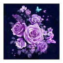 Purple Rose 5D Diamond Painting Embroidery DIY Cross Stitch Home Decor