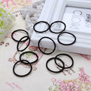 10pcs/Pack Cute Girls Ponytail Hair Holder Elastic Rubber Band Set (Black) A