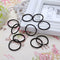 10pcs/Pack Cute Girls Ponytail Hair Holder Elastic Rubber Band Set (Black) A