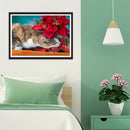 5D DIY Full Drill Diamond Painting Cat Flower Cross Stitch Embroidery Craft