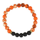 Unisex Lava Stone Elastic Beaded Bracelet Healing Energy Stretch Oil Diffus