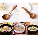 Kitchen Handle Wooden Bamboo Soup Spoon Utensil Cooking Catering Ladle Tableware