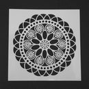 Round Flower Print Coffee Cake Stencil Fondant Buttercream Spray Mold Decor