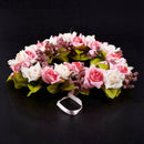 Heart Shaped Artificial Flower Wreath Door Decoration Hanging Wreaths with