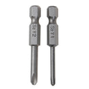 2 Pcs 50mm magnetic 1/4'' hex shank Y tip head screwdriver bits set ME