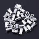 M4 Aluminum Countersunk Rivet Open End Nuts 30 Pieces