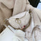 Fashion Leather Crossbody Bags Women Chain Shoulder Travel Handbag (Beige)