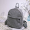 Preppy Chic Casual Women Corduroy Backpack Simple School Travel Bag(Gray)