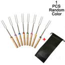 1* BBQ Barbecue Forks Marshmallow Roasting Sticks Telescoping With Bags W0N1