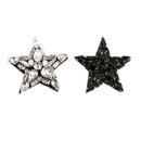 2pcs Star Sew on Patch Beads Rhinestone Repair Applique Motif Garment Decor